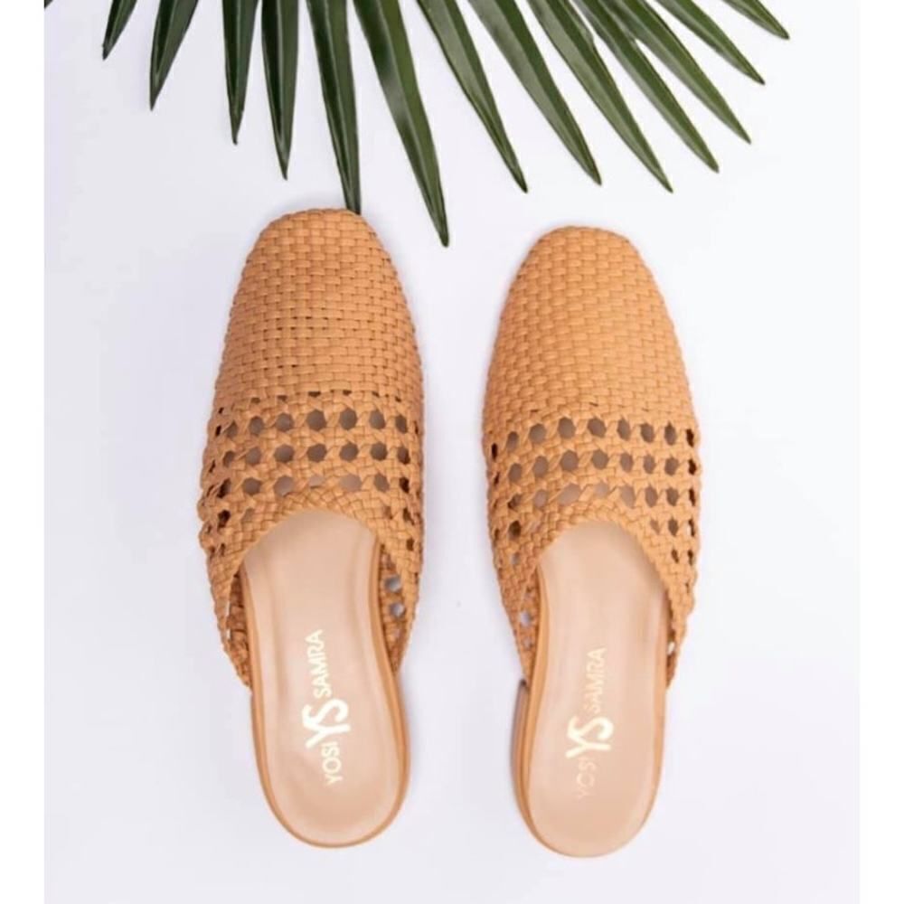 YOSI SAMRA Jade Weave Mule Women's Sz. 8